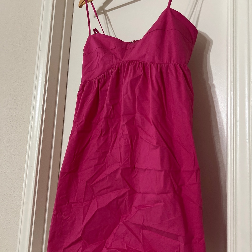 Hot pink mini dress